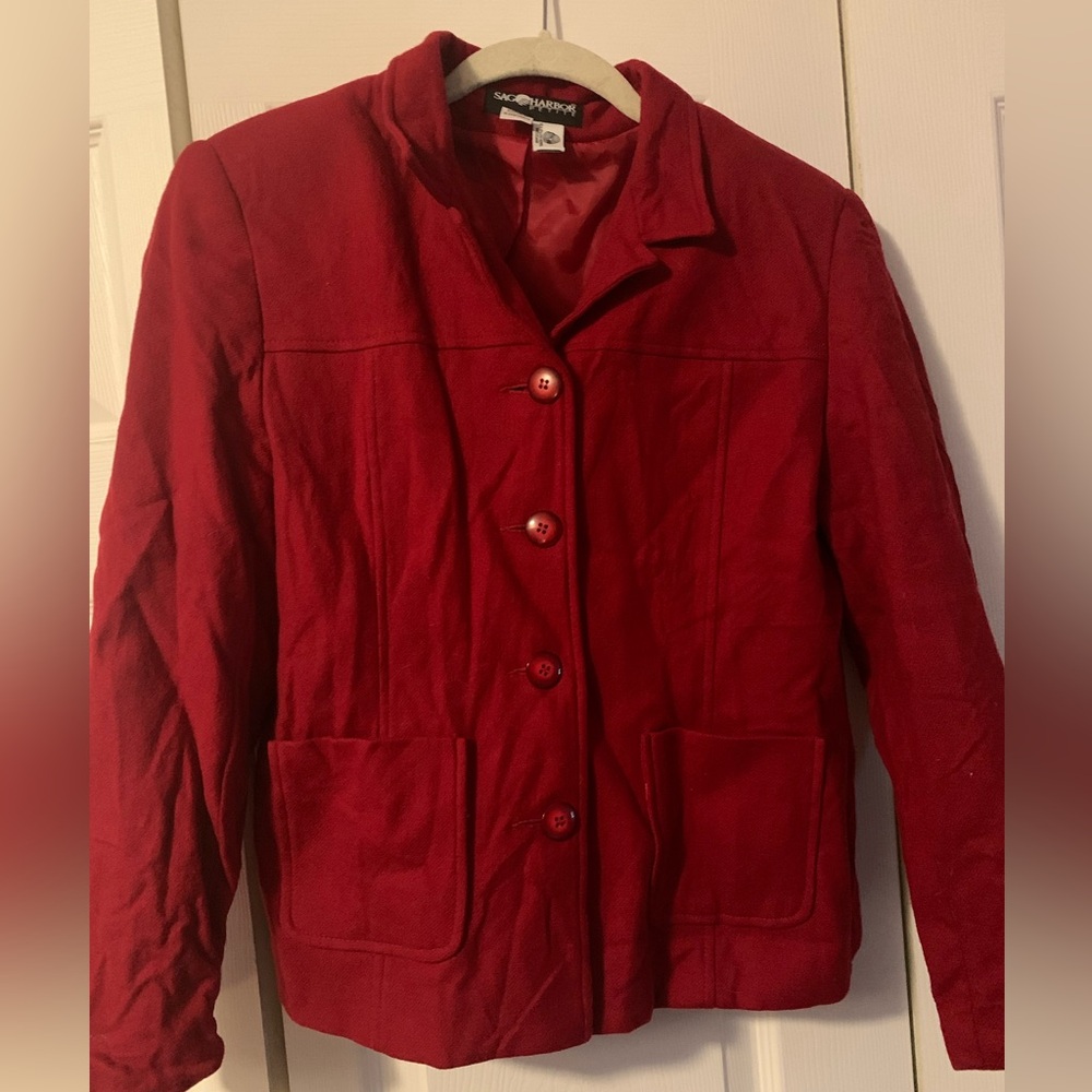 Sag Harbor Women's Dark Red Blazer